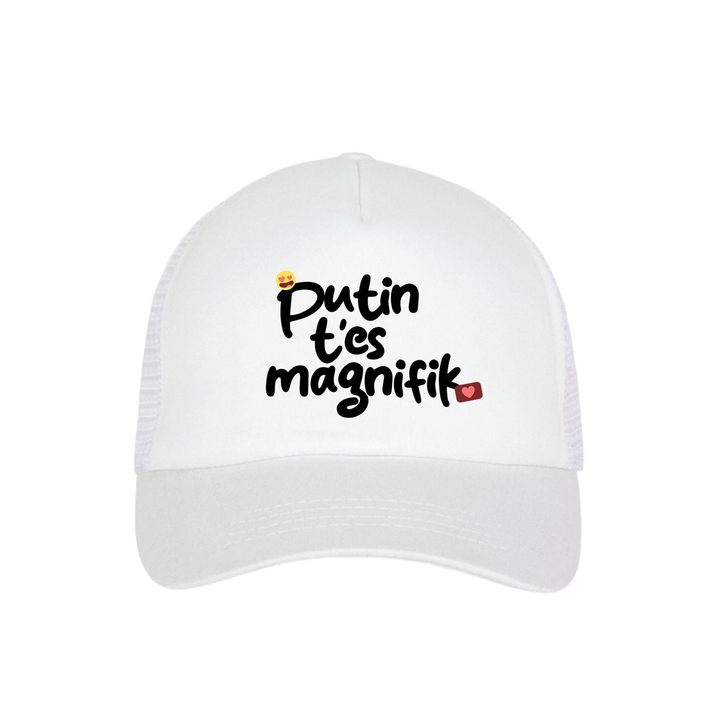 Casquette Trucker BLS Putin t'es magnifik blanche