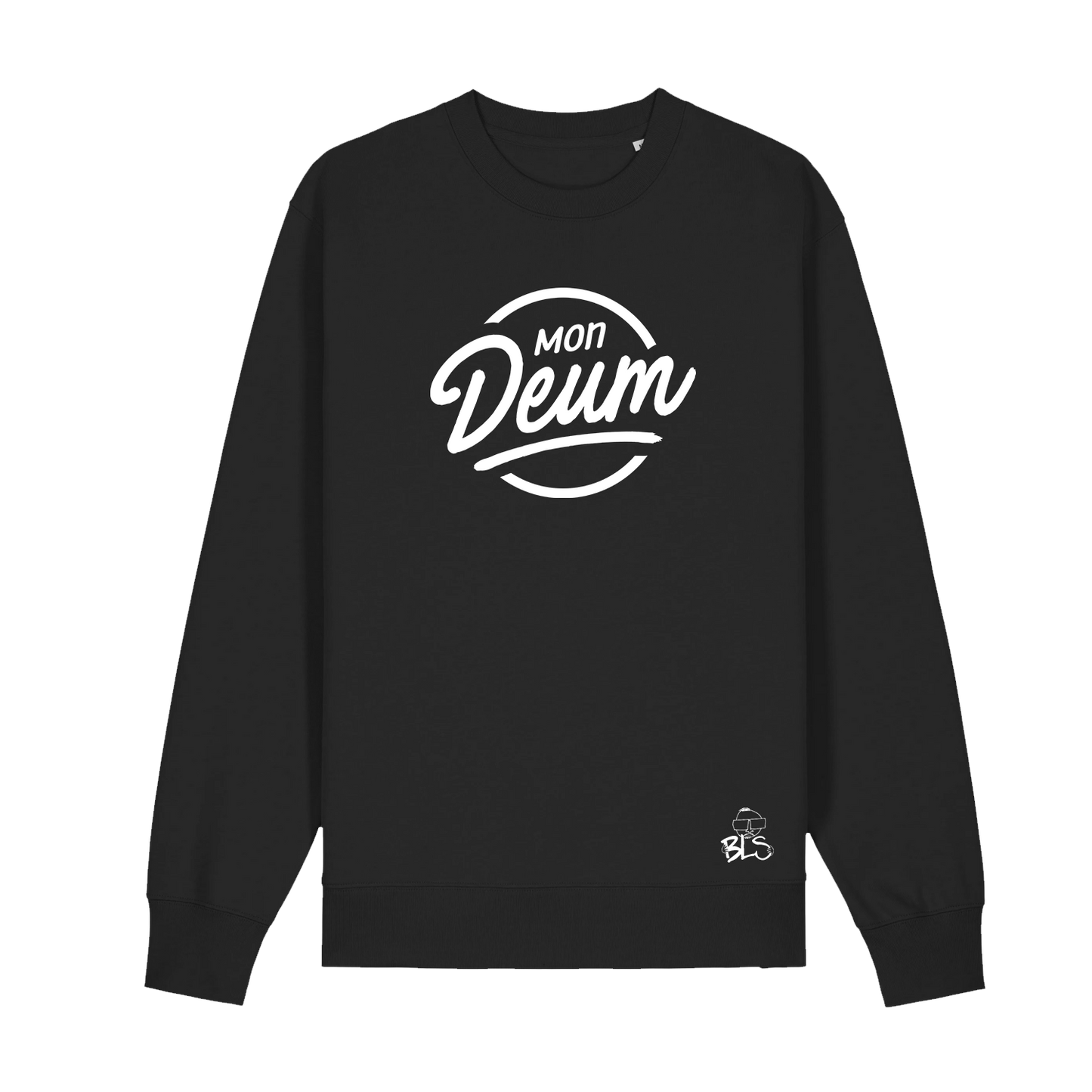 Sweat Col Rond Mon Deum Noir